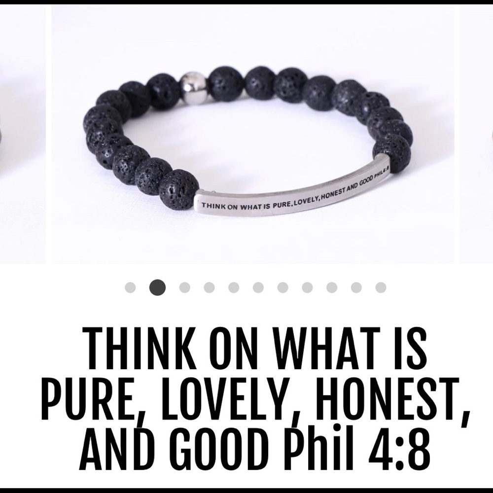 Inspire Me Bracelet Lava Stone Small